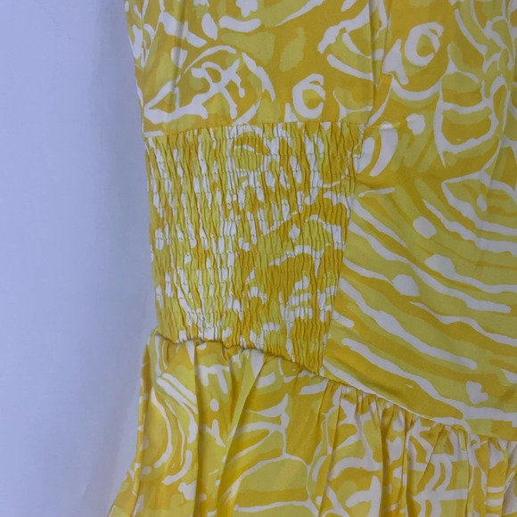 NWT Lilly Pulitzer Christine Dress Size 0 Yellow White Sunglow Fit &Flare Mini - Picture 11 of 15